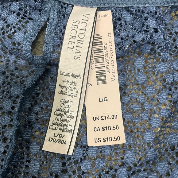 Victoria secret blue Lacy thong with a bow. - Picture 3 of 3